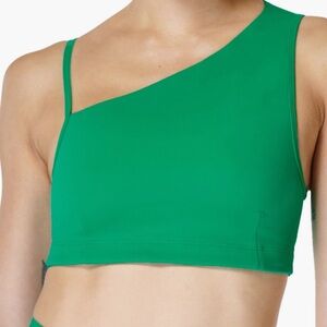 Asymmetrical Sweaty Betty Green Women's Sports Bra